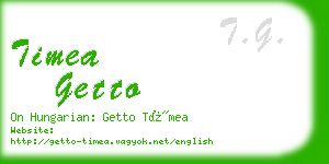 timea getto business card